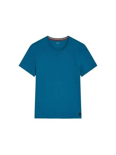 Logo Patch Cotton Lounge T Shirt Blue 271781 - PAUL SMITH - BALAAN 1