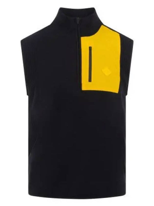 patch knit vest AMKW07014 9999 men - J.LINDEBERG - BALAAN 2