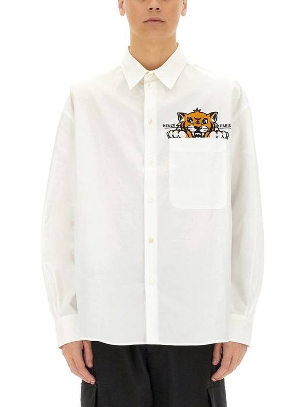 Kenzo "Happy Tiger" Casual Shirt - KENZO - BALAAN 1