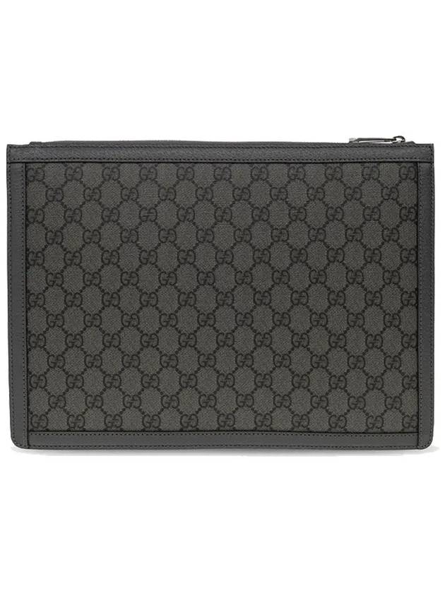 Ophidia Portfolio Clutch Bag Grey - GUCCI - BALAAN 4