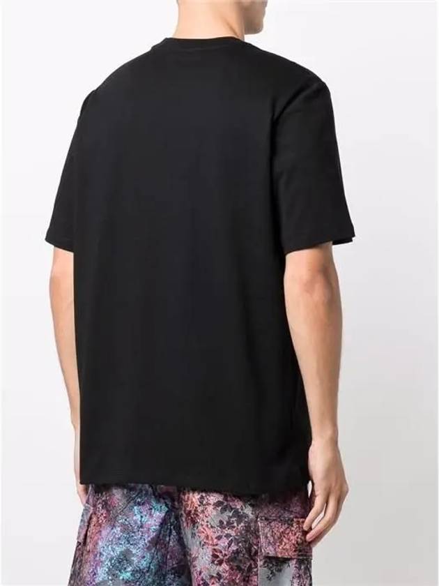 Micro Logo Print Short Sleeve T-Shirt Black - MSGM - BALAAN 4