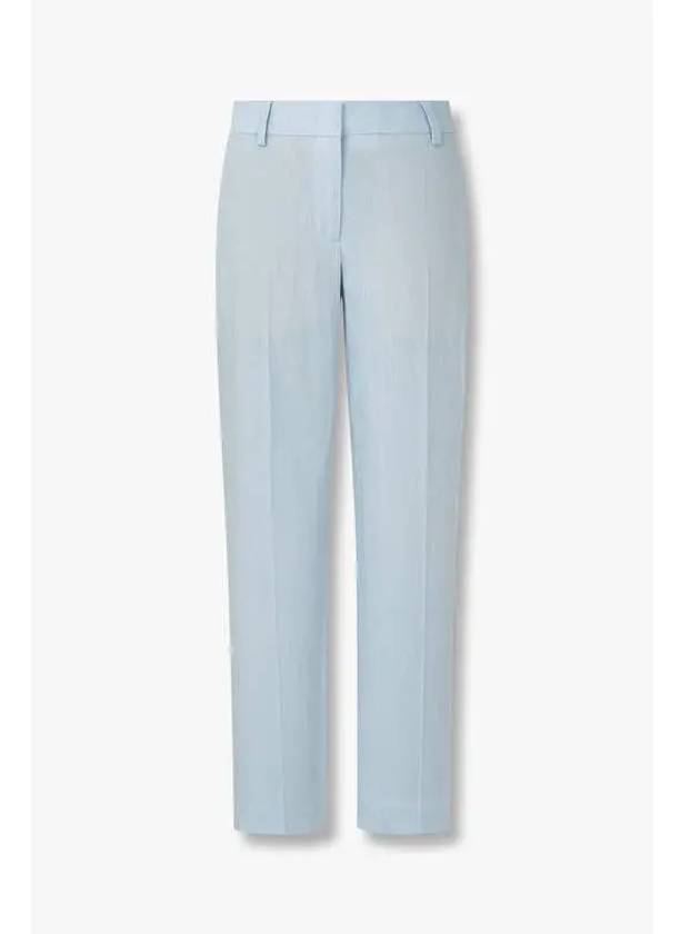 30 9 29 Women s Tapered Linen Criss Pants Light Blue - PAUL SMITH - BALAAN 1