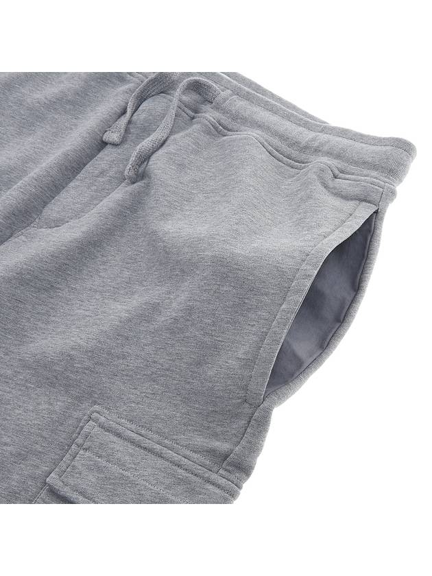 Garment Dyed Cotton Fleece Track Pants Grey - STONE ISLAND - BALAAN 5