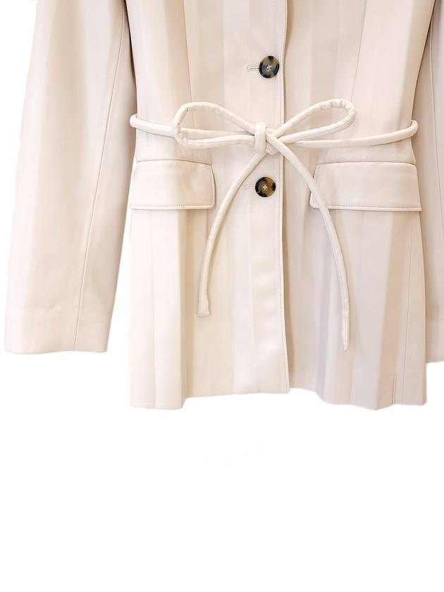 Belted Blazer Jacket Ivory - MSGM - BALAAN 6