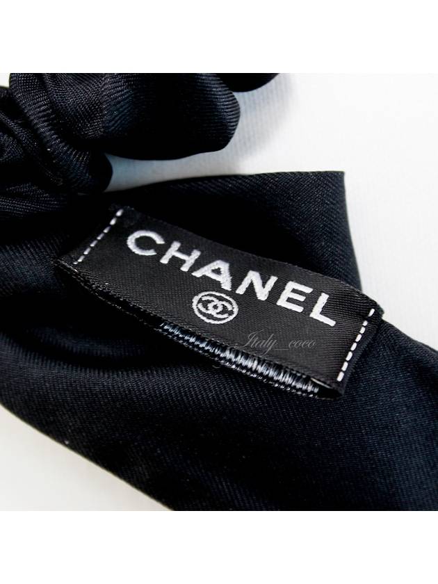 Lettering logo ribbon hair scrunchie scrunchie giblet band hair band black AA9064 B10844 NN771 - CHANEL - BALAAN 8