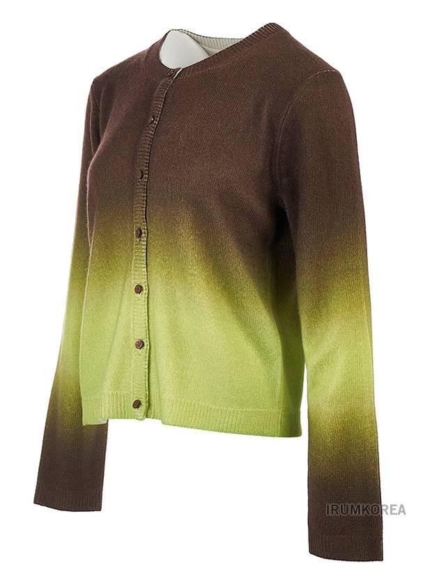 Dip Dye Cashmere Two-Tone Cardigan Brown Dawn - TORY BURCH - BALAAN 3