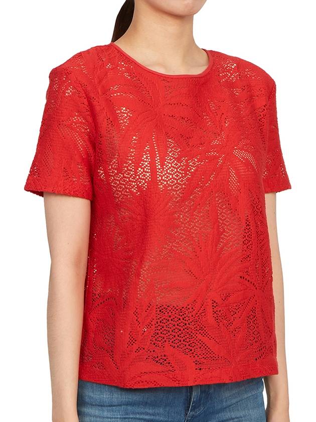 Lettera Short Sleeve T-Shirt Red - MAX MARA - BALAAN 4