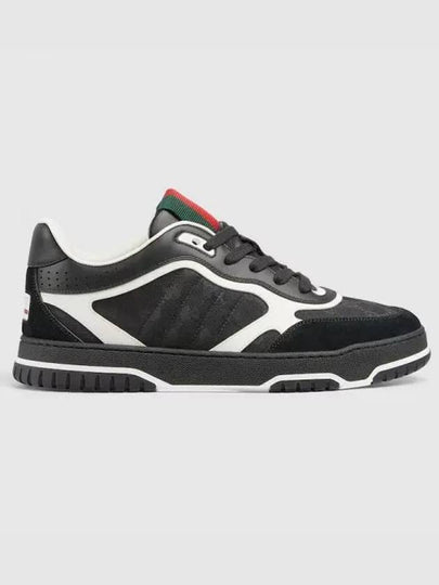 Men's Reweb Original GG Canvas Low Top Sneakers Black - GUCCI - BALAAN 2