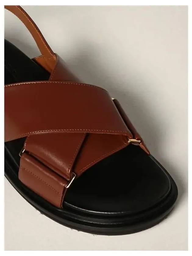 Fussbett Leather Sandals Brown - MARNI - BALAAN 6