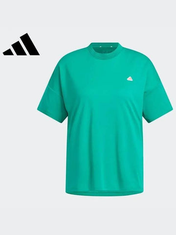 HT0034 Mock Neck Round Short Sleeve T-Shirt - ADIDAS GOLF - BALAAN 1