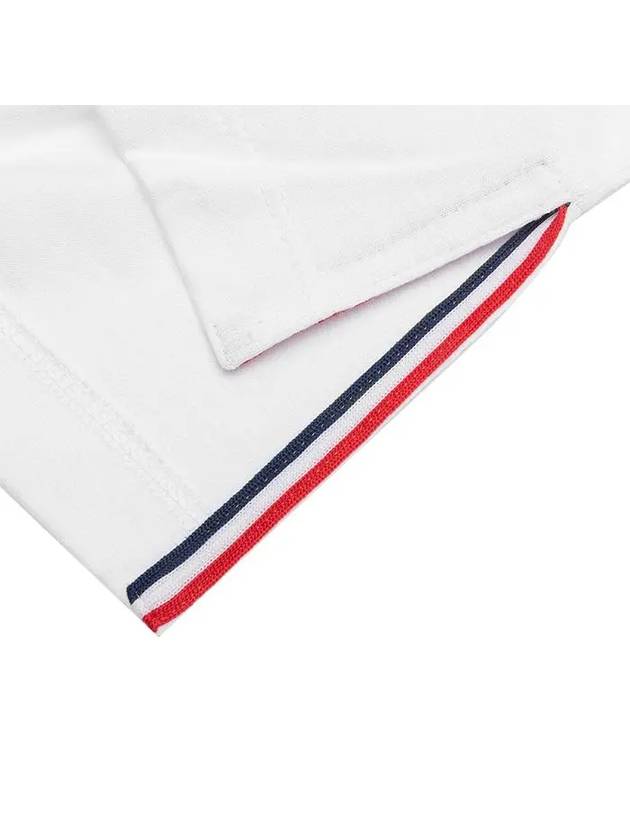 Men's Side Slit Relaxed Short Sleeve T-Shirt White - THOM BROWNE - BALAAN 3