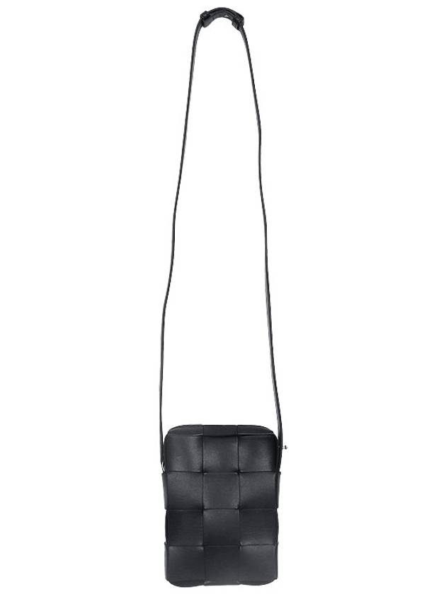 Intrecciato Mini Leather Crossbody Bag Black - BOTTEGA VENETA - BALAAN 5