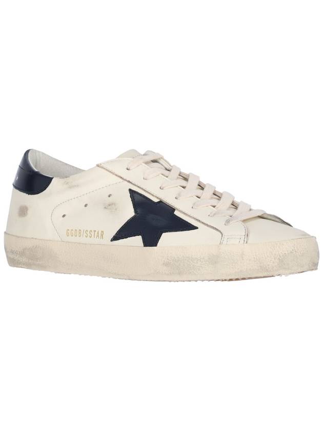 Superstar Beige Night Blue Heel Tab Sneakers - GOLDEN GOOSE - BALAAN 3