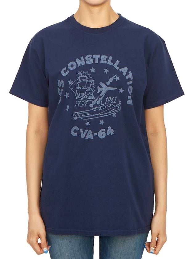 Constellation Print Short Sleeve T-Shirt Navy - WILD DONKEY - BALAAN 2