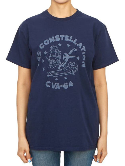 Constellation Print Short Sleeve T-Shirt Navy - WILD DONKEY - BALAAN 2