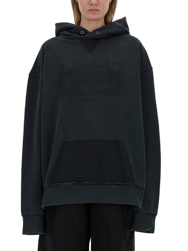 Reverse Logo Cotton Hoodie Black - MAISON MARGIELA - BALAAN 2