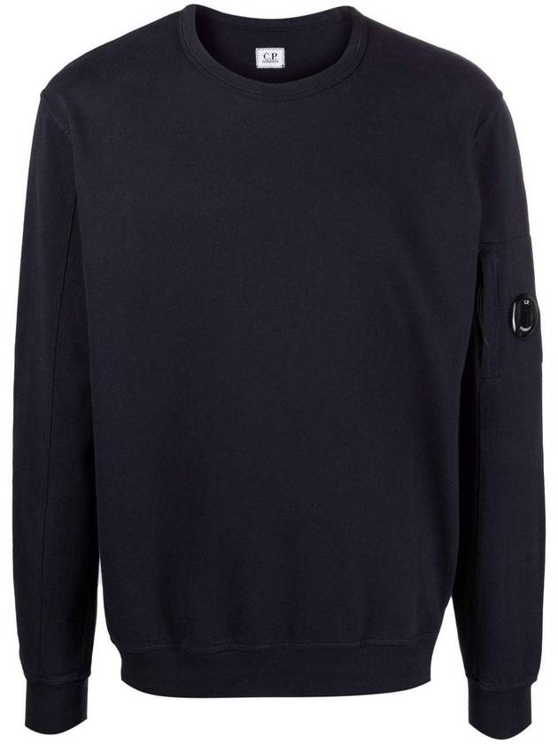 Men's Light Fleece Lens Wappen Sweatshirt Navy - CP COMPANY - BALAAN 1