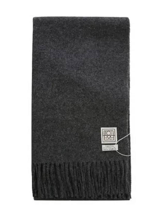 Classic Wool Muffler Dark Grey Melange - TOTEME - BALAAN 2