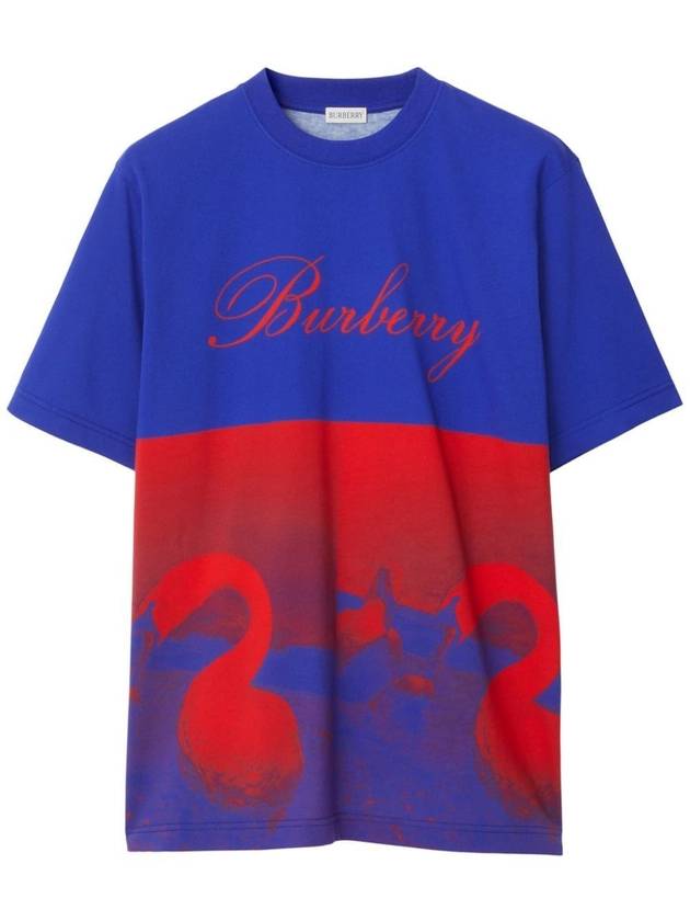 Swan Print Jersey T-Shirt 8077875 - BURBERRY - BALAAN 2