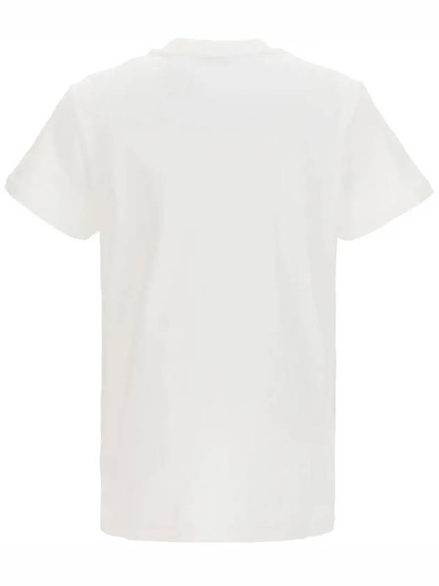 Embroidered Logo Short Sleeve T-shirt White - MONCLER - BALAAN 4