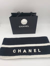 Lettering Silk Cashmere Muffler Black AAA563 - CHANEL - BALAAN 3