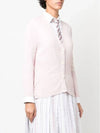 4 Bar Pointelle V Neck Cardigan Light Pink - THOM BROWNE - BALAAN 4