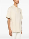 Bold Fox Head Patch Oversized Polo Shirt Beige - MAISON KITSUNE - BALAAN 5