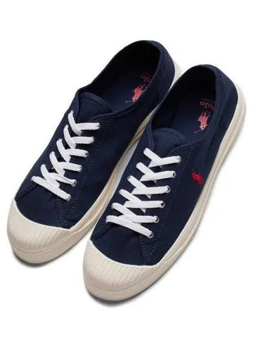 Essence 100 canvas cap toe sneakers navy - POLO RALPH LAUREN - BALAAN 1