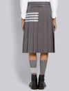 Men's Hairline Madras Check Backstrap Pleated Skirt Medium Grey - THOM BROWNE - BALAAN 5