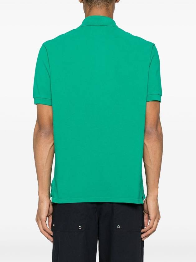 Afko Logo Cotton Polo Shirt Green - ISABEL MARANT - BALAAN 5