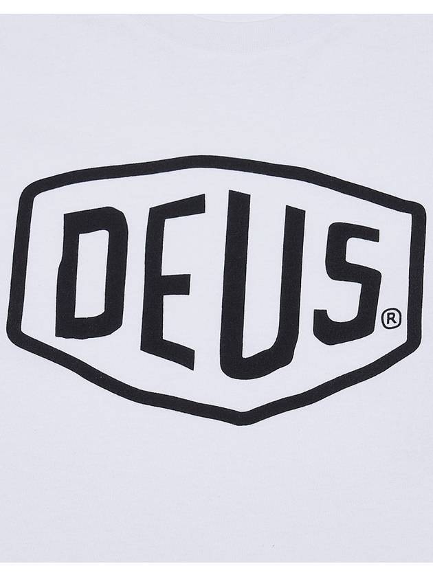 Shield Logo Print Cotton Short Sleeve T-Shirt White - DEUS EX MACHINA - BALAAN 6