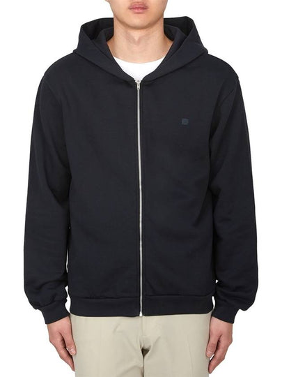 Cotton Zip-Up Hoodie Black - ACNE STUDIOS - BALAAN 2