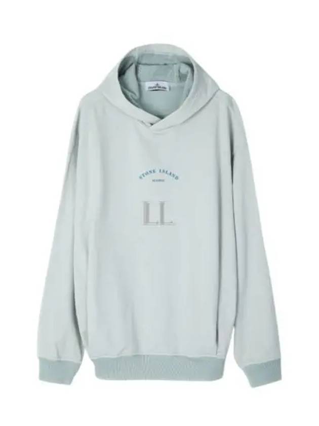 Marina Cotton Hoodie Sky Blue - STONE ISLAND - BALAAN 2