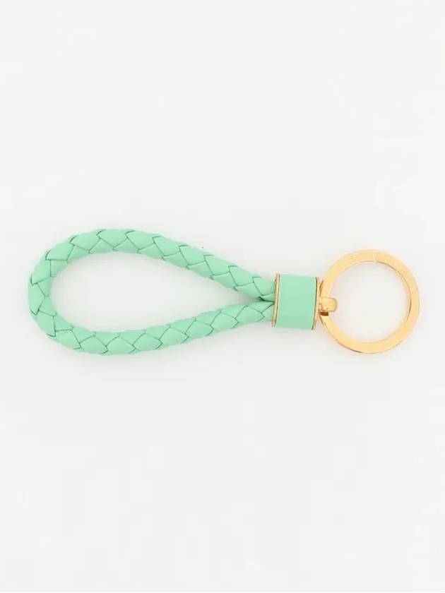 Intrecciato Lambskin Key Holder Green - BOTTEGA VENETA - BALAAN 3