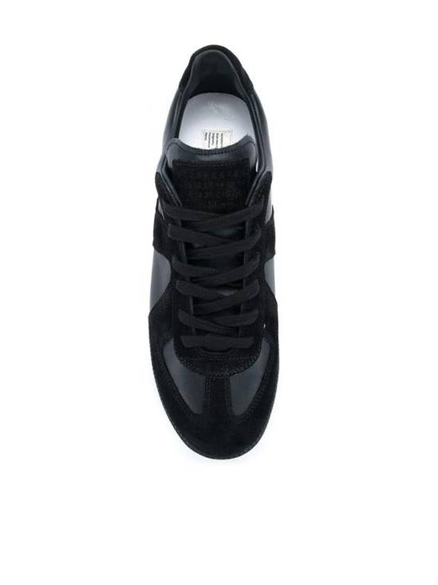 Men's Replica Leather Suede Low Top Sneakers Black - MAISON MARGIELA - BALAAN 5