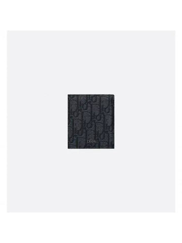 Oblique Jacquard Half Wallet Black - DIOR - BALAAN 1