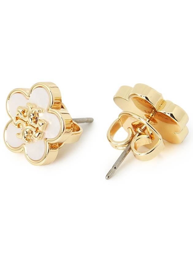 Kira Flower Stud Earrings White - TORY BURCH - BALAAN 4