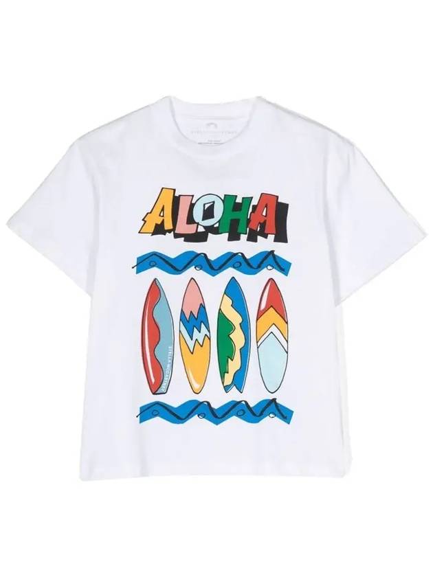 Kids Graphic Print T Shirt TU8S01 Z0434 100 - STELLA MCCARTNEY - BALAAN 2