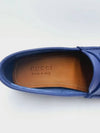 Men's Interlocking G Driving Shoes Blue - GUCCI - BALAAN 9