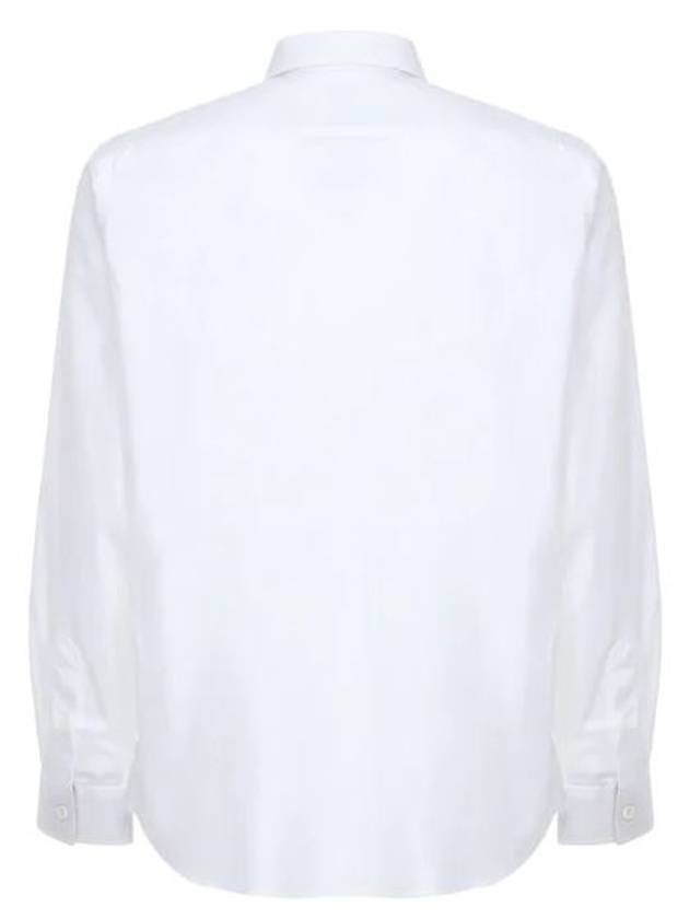 Monogram Motif Stretch Cotton Slim Fit Poplin Long Sleeve Shirt White - BURBERRY - BALAAN 7