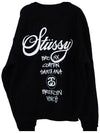 Italian Origin Top Wear World Tour Crew Neck Sweatshirt Black 3913851 - STUSSY - BALAAN 6