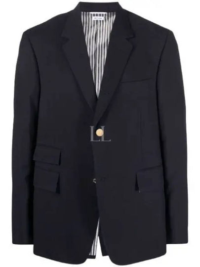 Men's Signature Classic Wool Suit Navy - THOM BROWNE - BALAAN 2