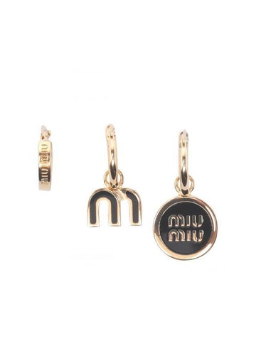 Logo Earrings 5IO102 2F6TF0002 B0011018830 - MIU MIU - BALAAN 1