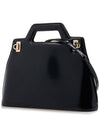 Wanda Brushed Leather Tote Bag Black - SALVATORE FERRAGAMO - BALAAN 3