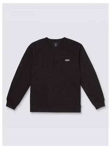 Official Logo Classic Crew Long Sleeve T Shirt VN000FE1BLK1 - VANS - BALAAN 1