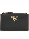 Saffiano Card Wallet Black - PRADA - BALAAN 2