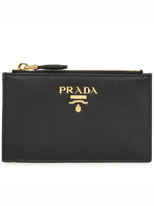 Saffiano Card Wallet Black - PRADA - BALAAN 2