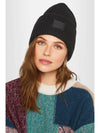 Face Patch Ribbed Wool Beanie Black - ACNE STUDIOS - BALAAN 5