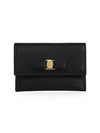 Vara Bow Card Walletr Black - SALVATORE FERRAGAMO - BALAAN 3