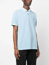 Men's Logo Patch Short Sleeve Polo Shirt Sky Blue - STONE ISLAND - BALAAN 4